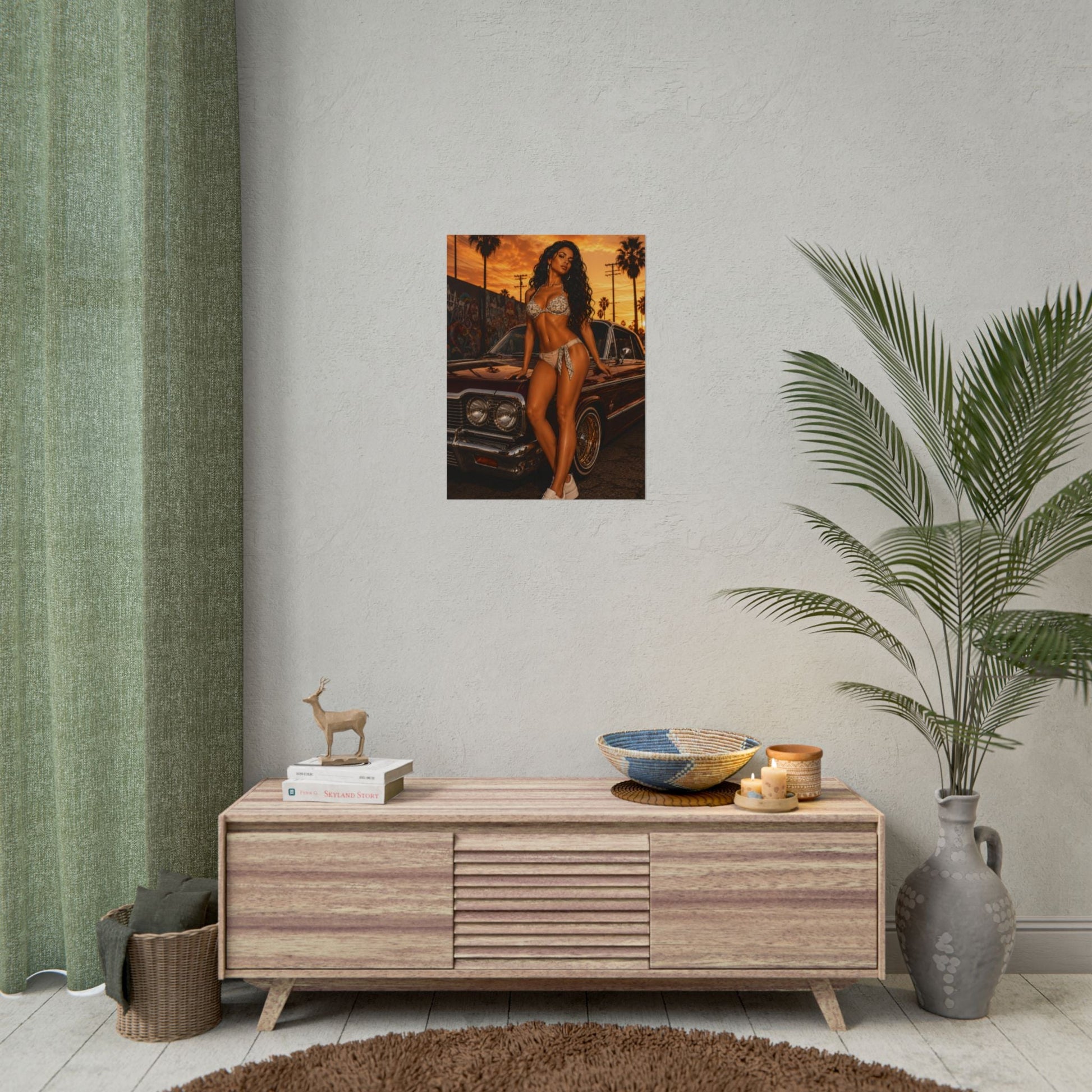 Bikini Model Lowrider Poster - Poster