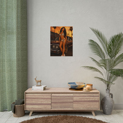 Bikini Model Lowrider Poster - Poster