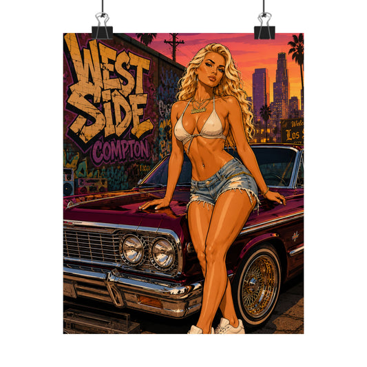 Westside Sunset Lowrider Poster (8" x 10")