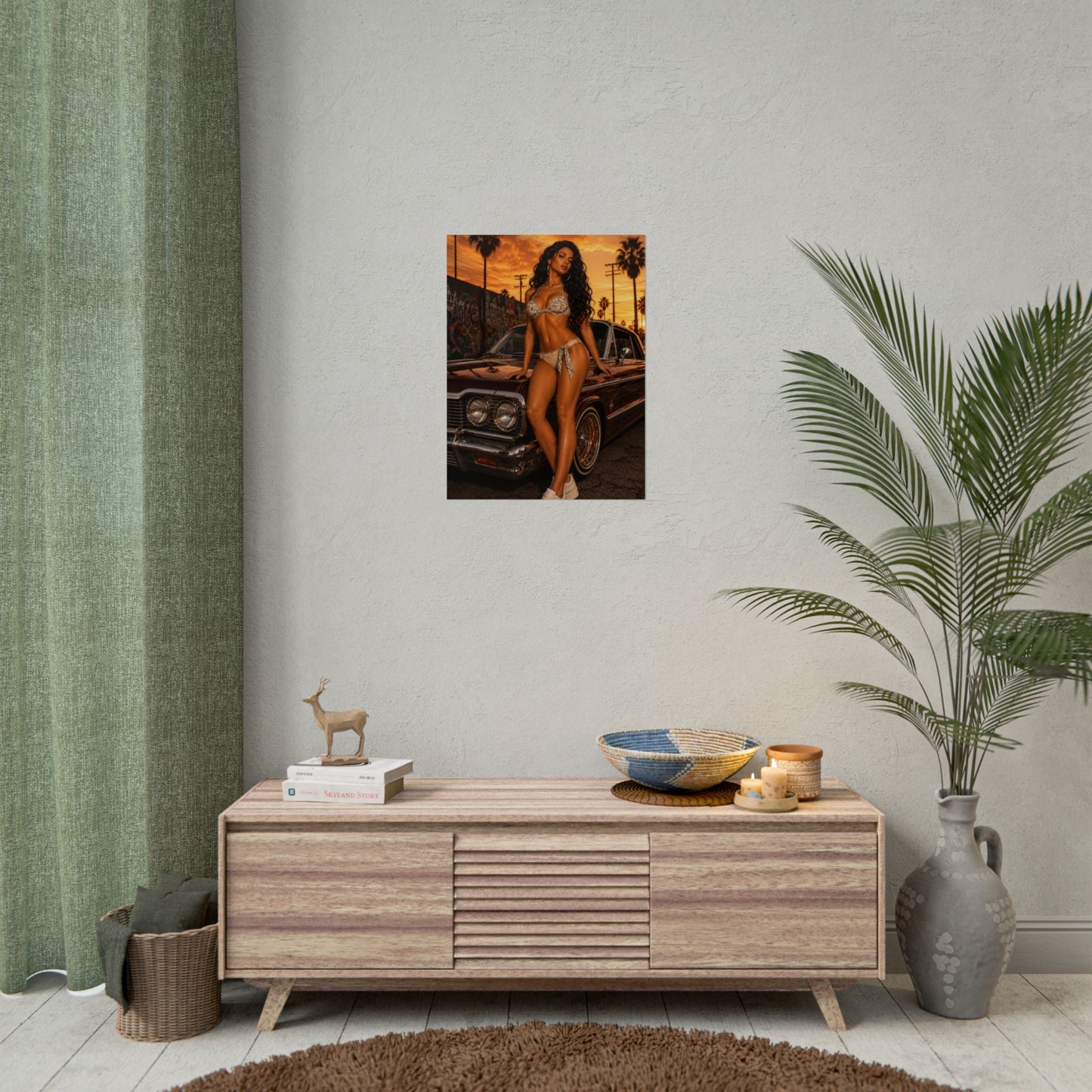 Bikini Model Lowrider Poster - Poster