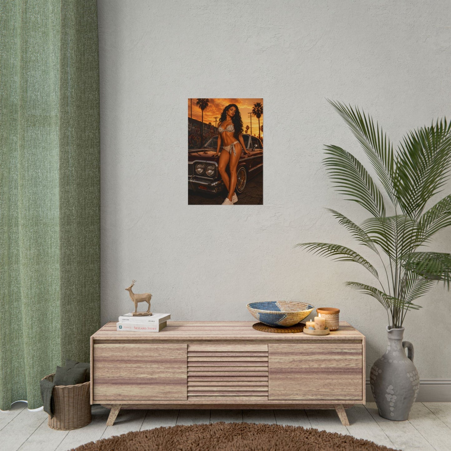 Bikini Model Lowrider Poster - Poster