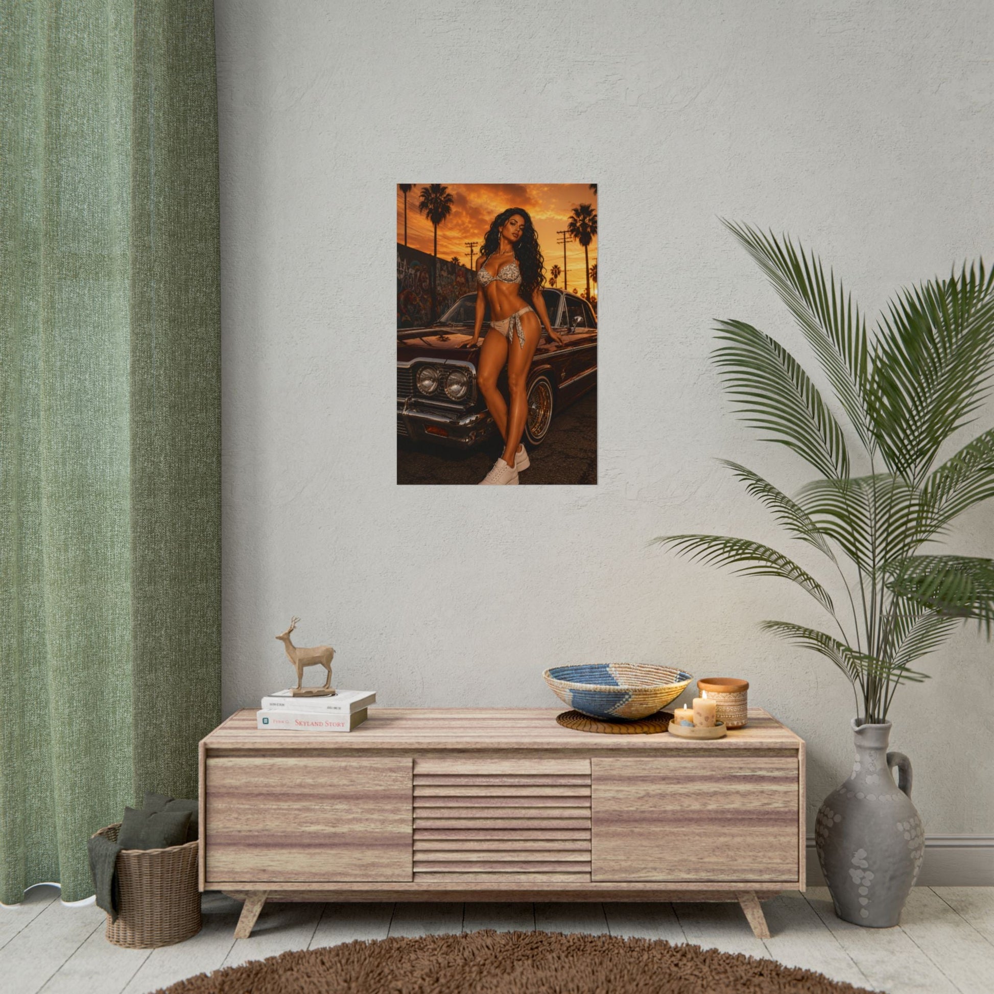 Bikini Model Lowrider Poster - Poster