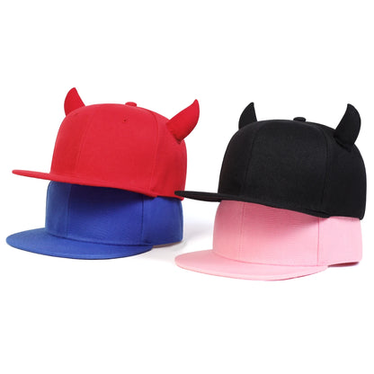 Plain Snapback (With Horns)